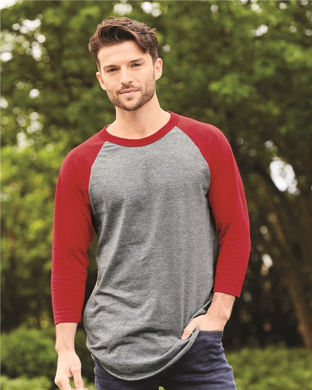 Augusta Sportswear Unisex Three-Quarter Raglan Sleeve Baseball Jersey T-Shirt - Image 1