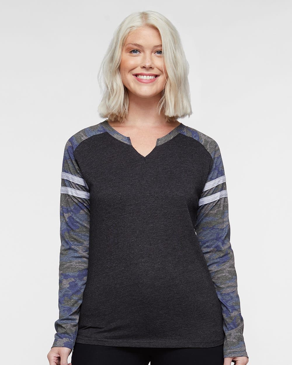LAT Women's Fine Jersey Mash Up Long Sleeve T-Shirt - Image 1
