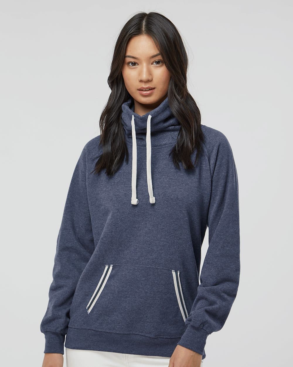 J. America Women’s Relay Cowl Neck Sweatshirt - Image 1