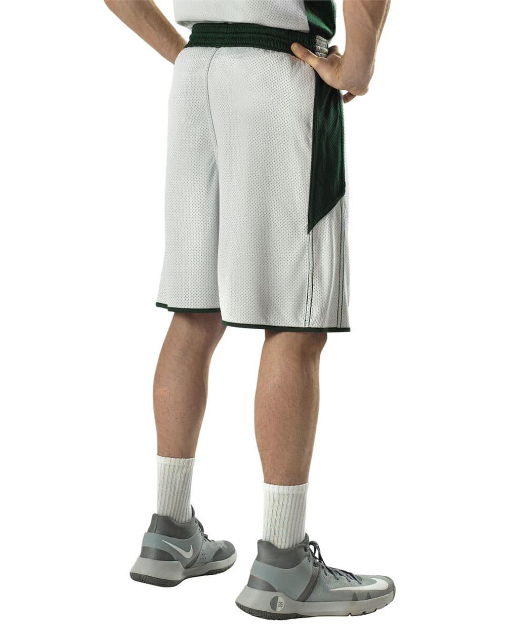 Alleson Athletic Men's Single Ply Reversible Basketball Shorts - Image 1