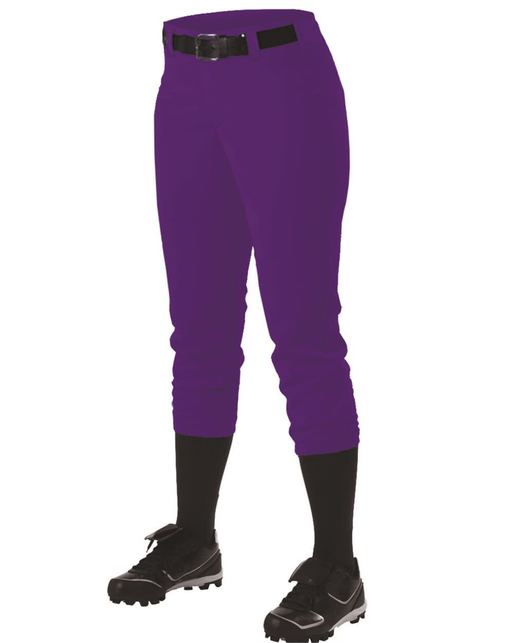Alleson Athletic Girls' Fastpitch Softball Pants with Belt Loops - Image 1