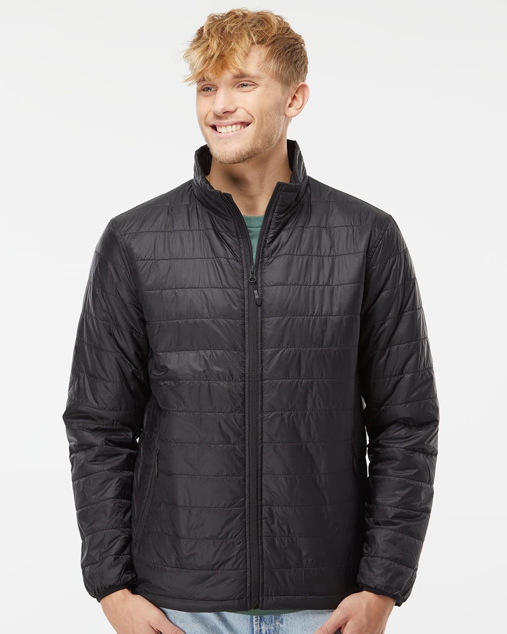 Independent Trading Co. Men's Puffer Jacket - Image 1