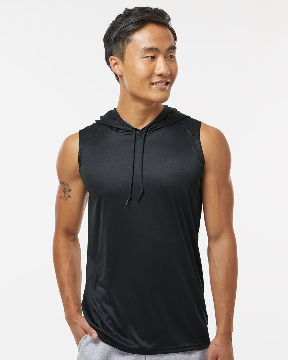Badger Men's B-Core Sleeveless Hooded T-Shirt - Image 1
