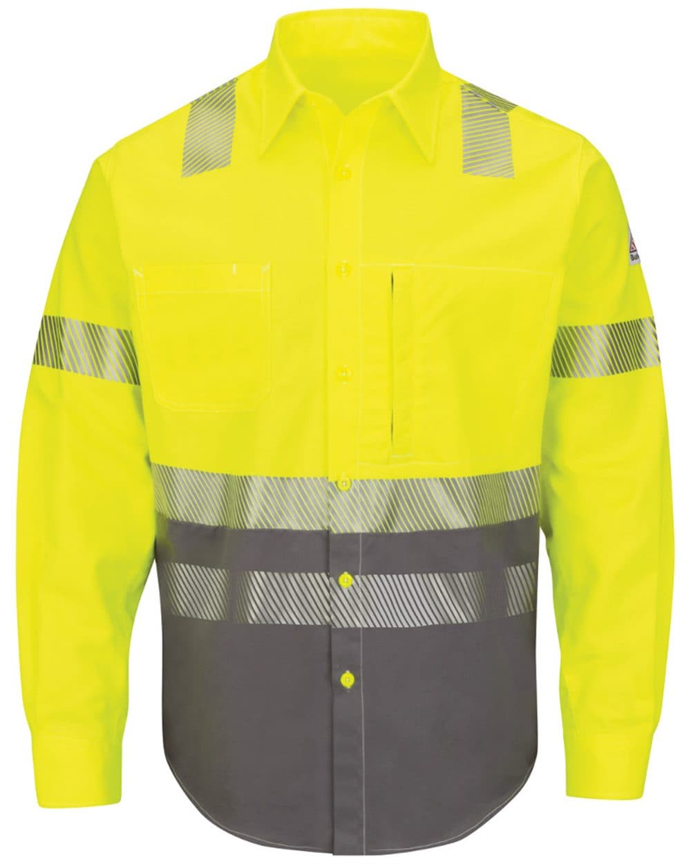 Bulwark Men's Hi-Visibility Color Block Uniform Shirt - EXCEL FR® ComforTouch® - 7 oz. - Image 1