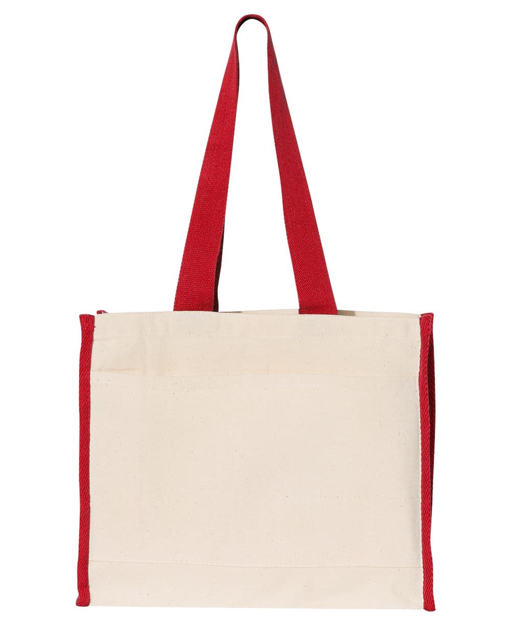 Q-Tees 14L Tote with Contrast-Color Handles - Image 1