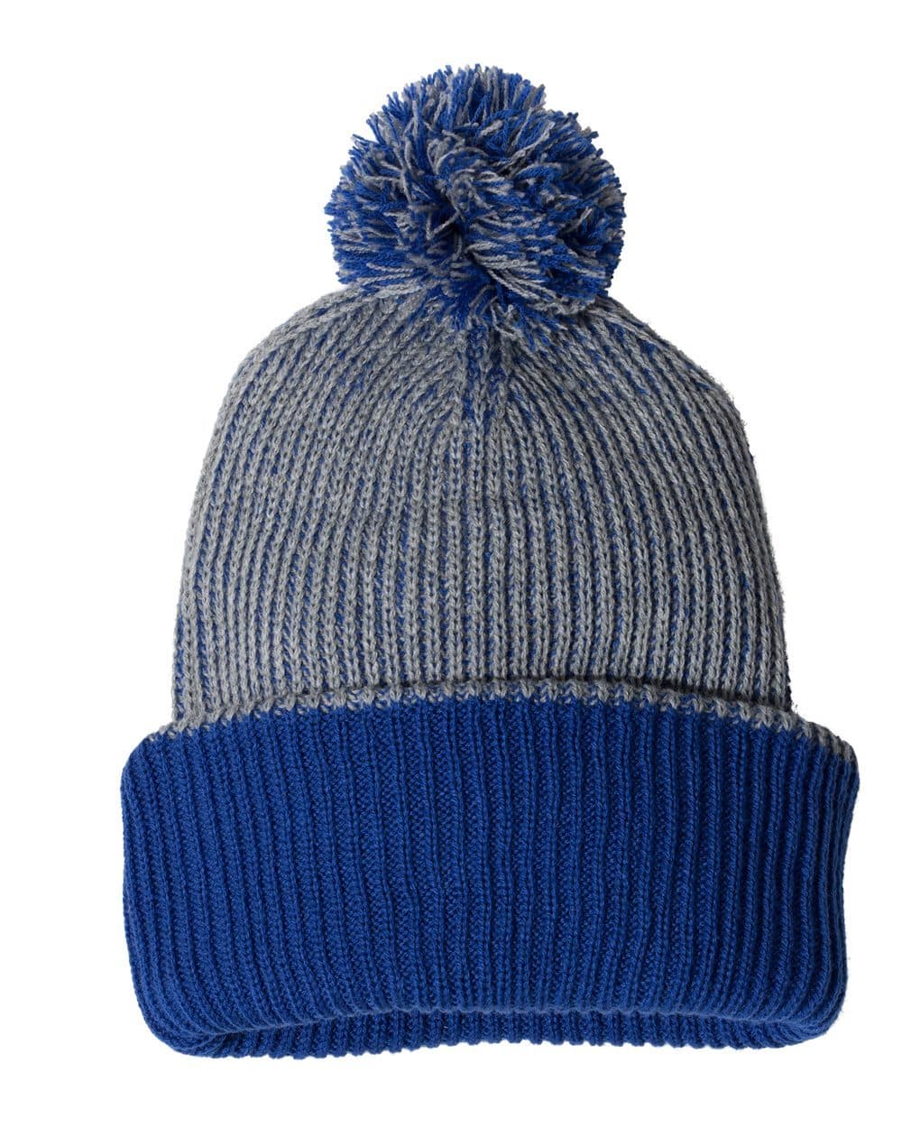 Sportsman 12" Speckled Pom-Pom Cuffed Beanie - Image 1