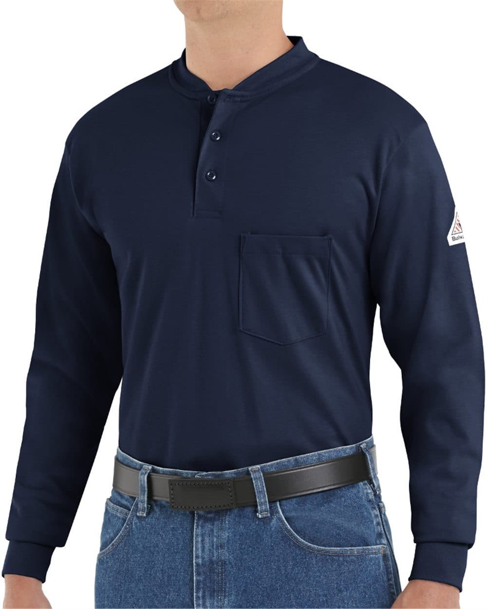 Bulwark Men's Tall Long Sleeve Tagless Henley Shirt - Image 1
