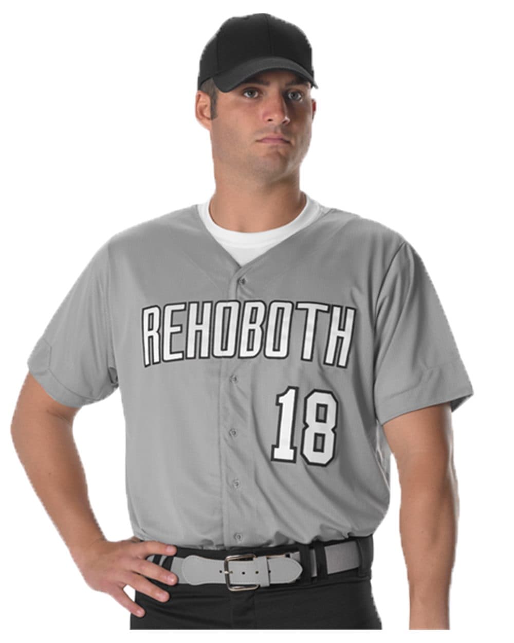 Alleson Athletic Men's Full Button Lightweight Baseball Jersey - Image 1