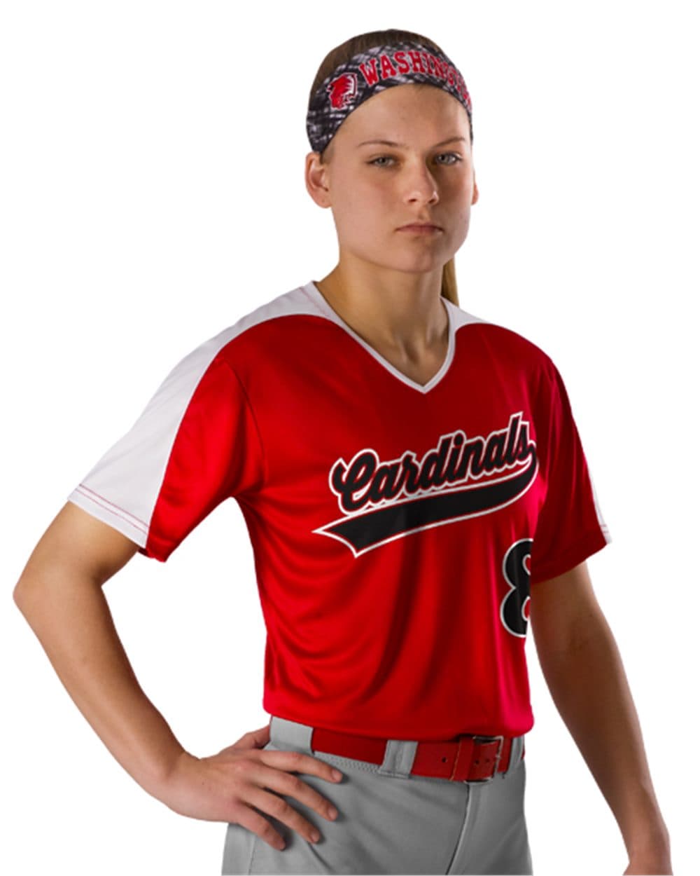 Alleson Athletic Women's V-Neck Fastpitch Jersey - Image 1