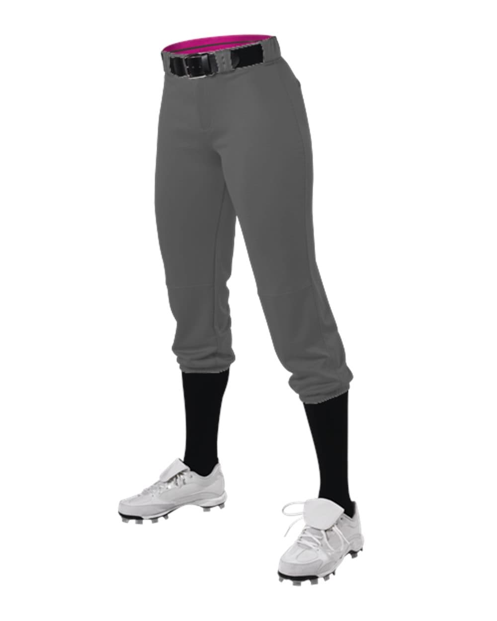 Alleson Athletic Girls' Premium Fastpitch Softball Pants with Belt Loops - Image 1