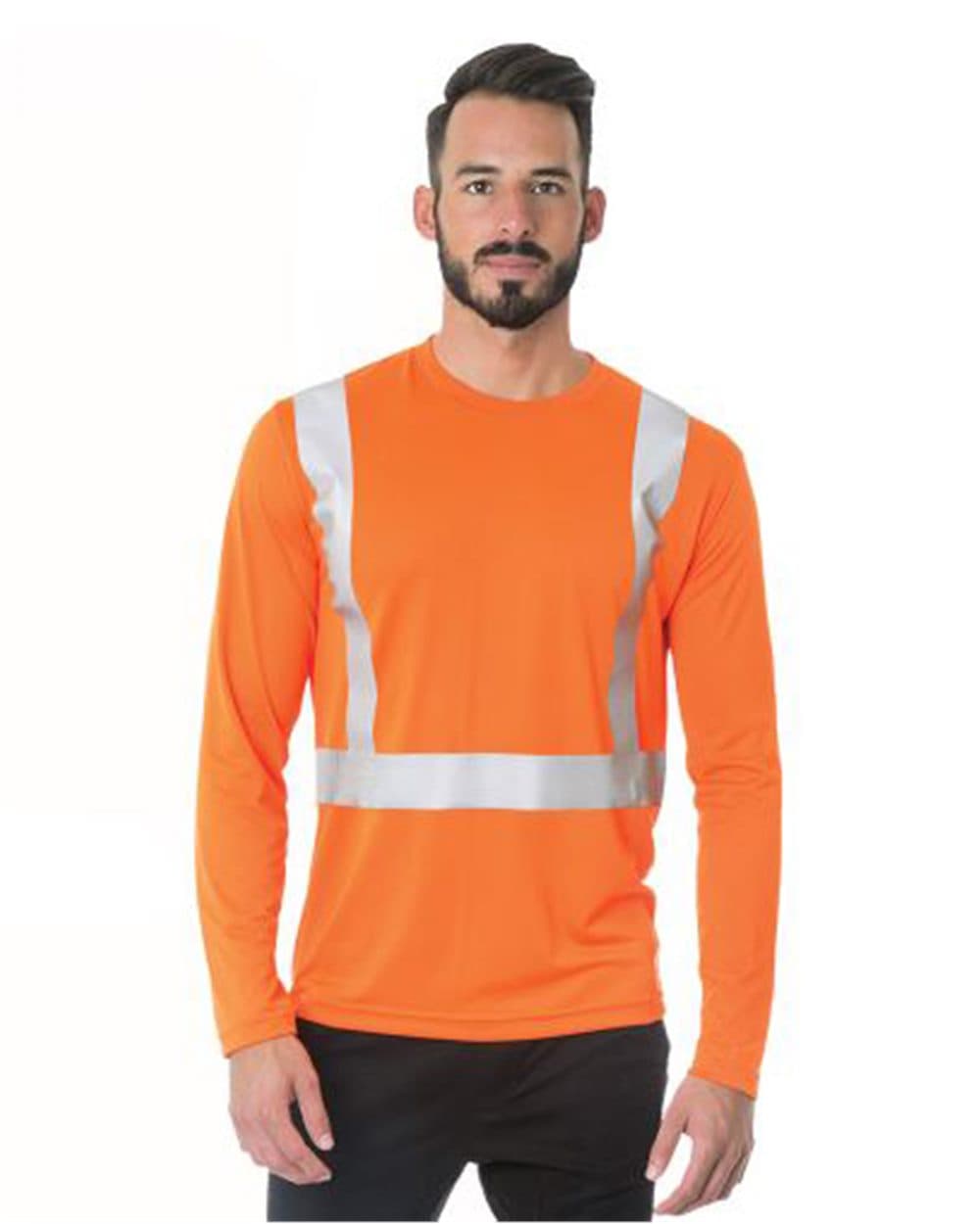 Bayside Men's USA-Made Hi-Visibility Long Sleeve Performance T-Shirt - Image 1
