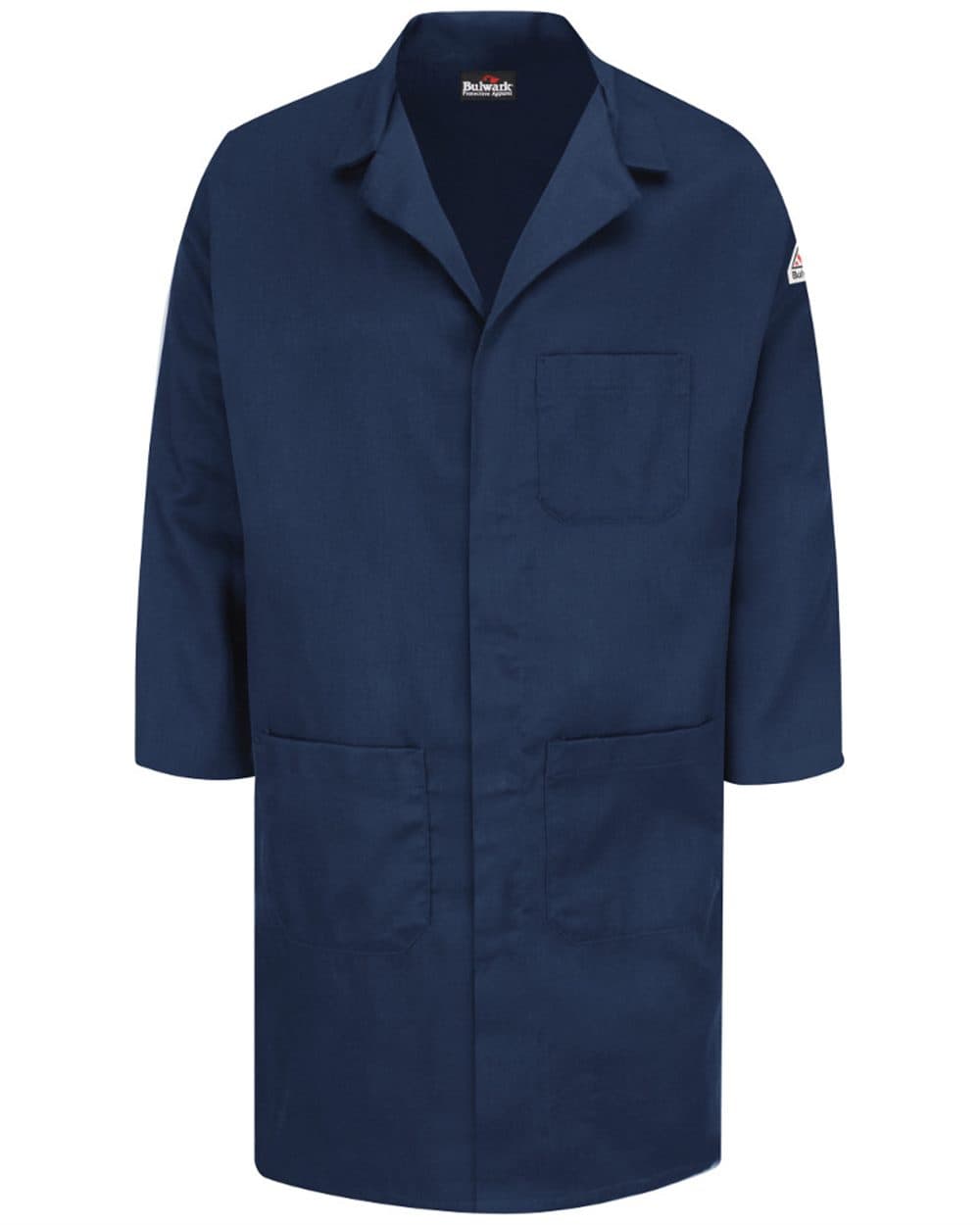 Bulwark Men's Concealed Snap Front Lab Coat - EXCEL FR® ComforTouch® - 6 oz. - Image 1