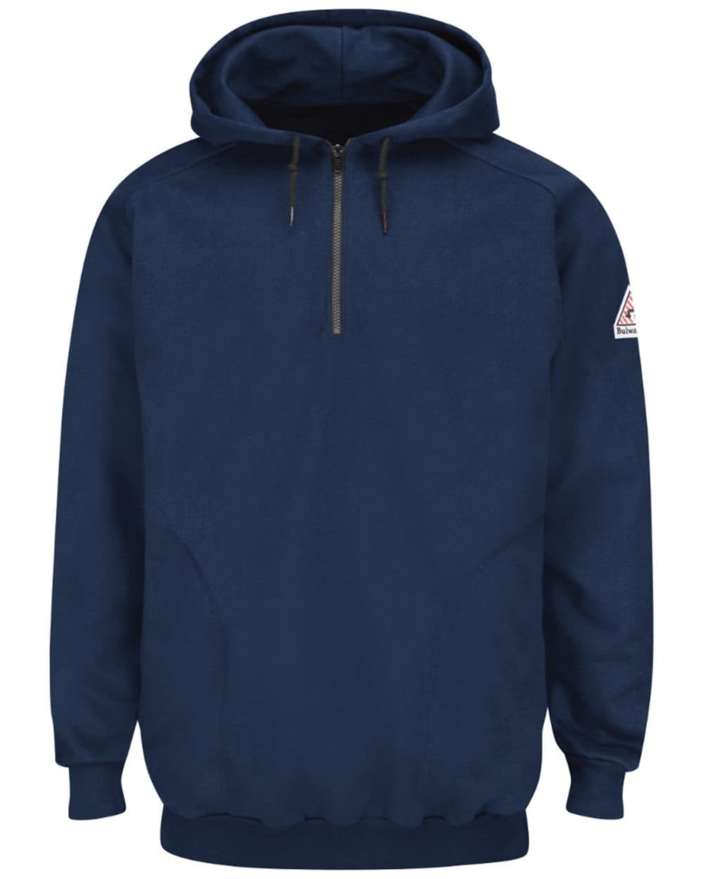 Bulwark Men's Tall Flame Resistant Quarter-Zip Hooded Sweatshirt - Image 1