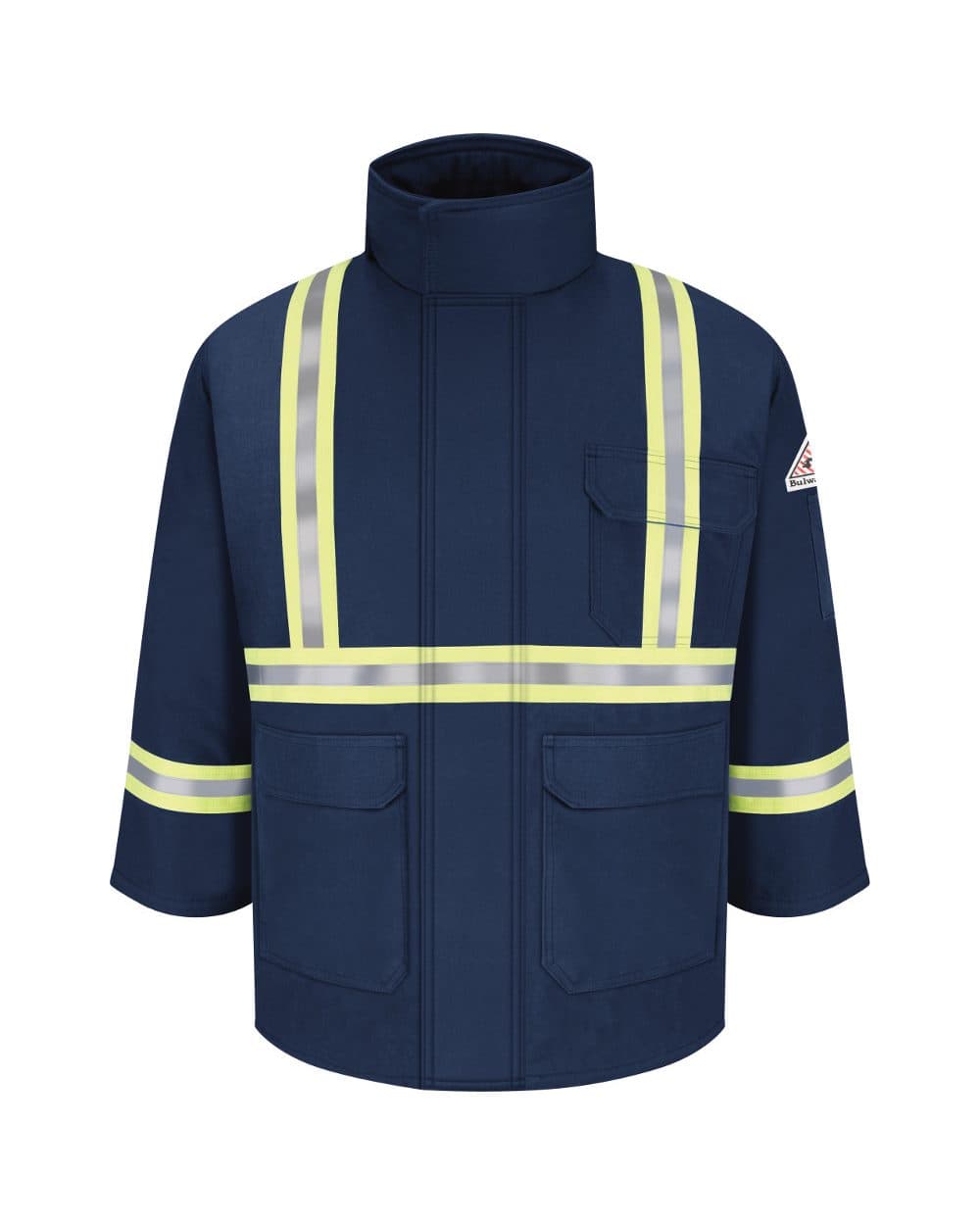 Bulwark Men's Long Deluxe Parka With Reflective Trim - EXCEL FR® ComforTouch - Image 1