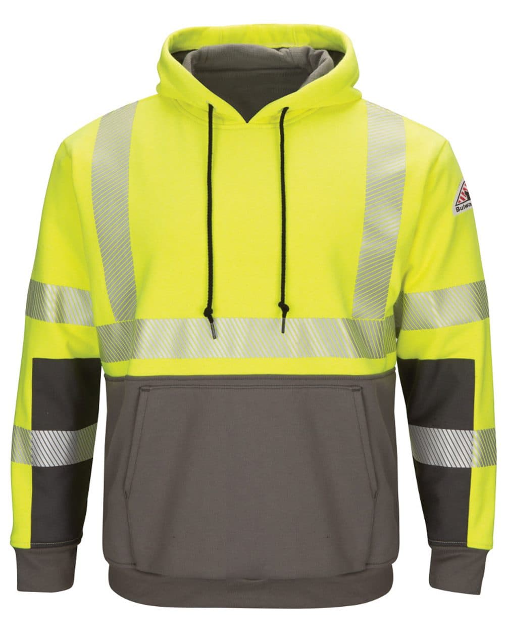 Bulwark Men's Tall Hi-Visibility Color-Blocked Hooded Sweatshirt - Image 1