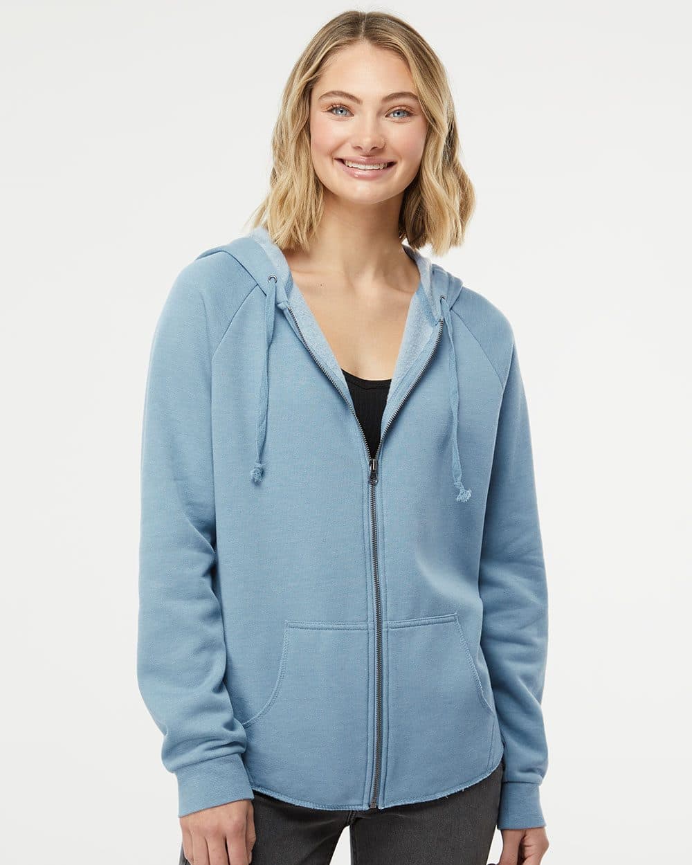 Independent Trading Co. Women's California Wave Wash Full-Zip Hooded Sweatshirt - Image 1