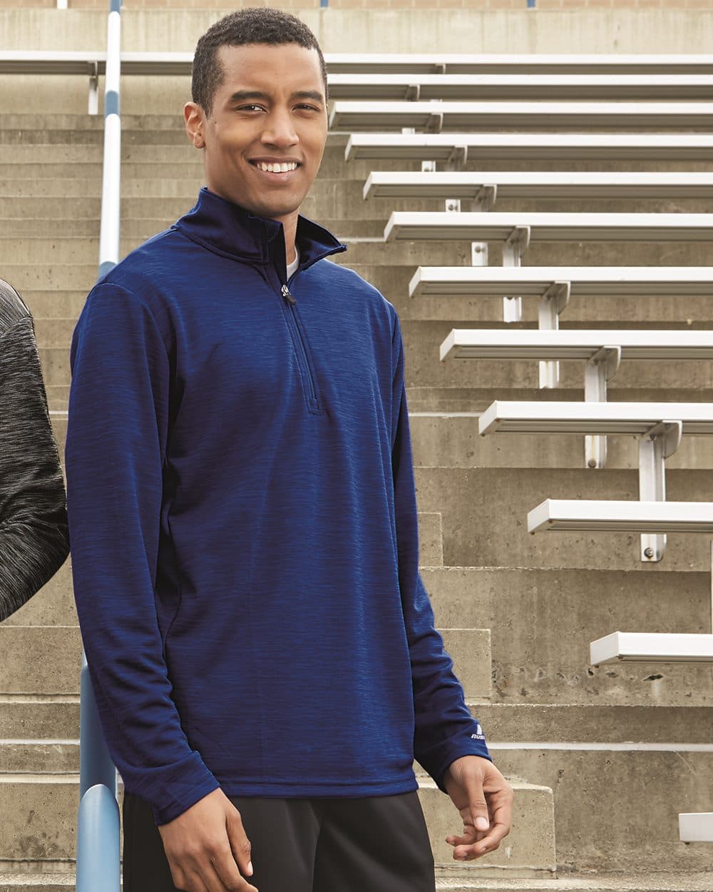 Russell Athletic Men's Striated Quarter-Zip Pullover - Image 1