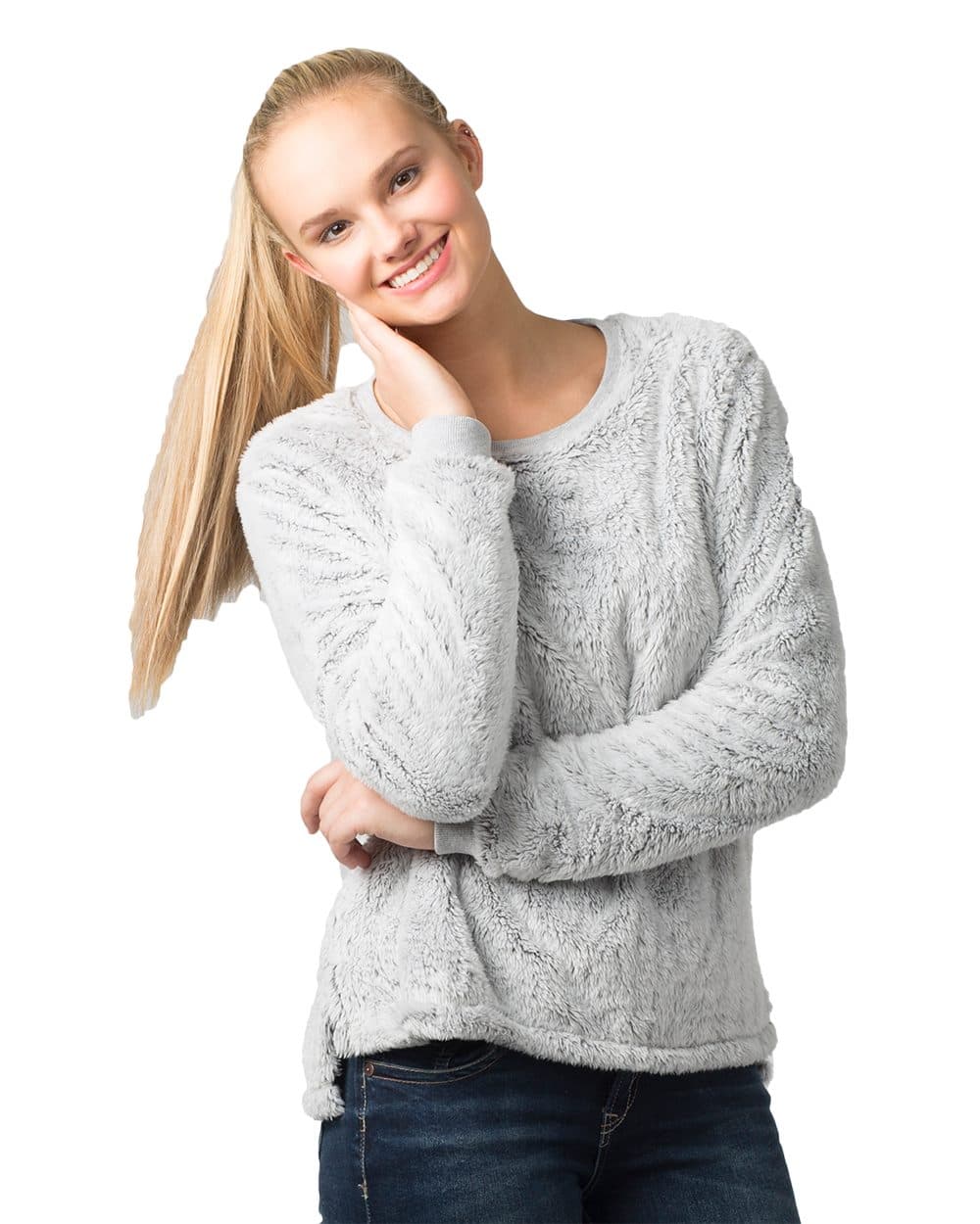 Boxercraft Women's Fuzzy Crewneck Fleece - Image 1