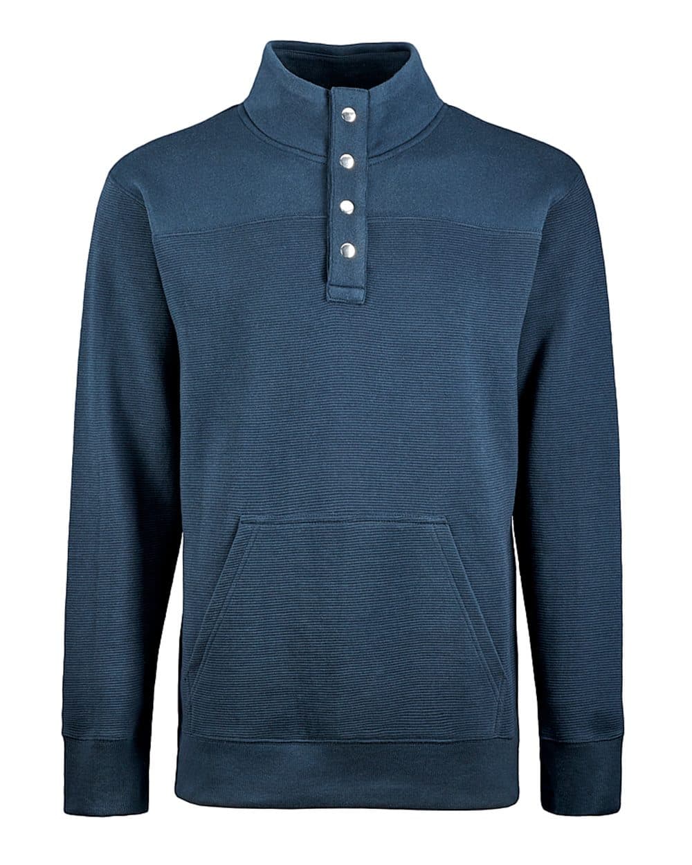 J. America Men's Ripple Fleece Snap Sweatshirt - Image 1