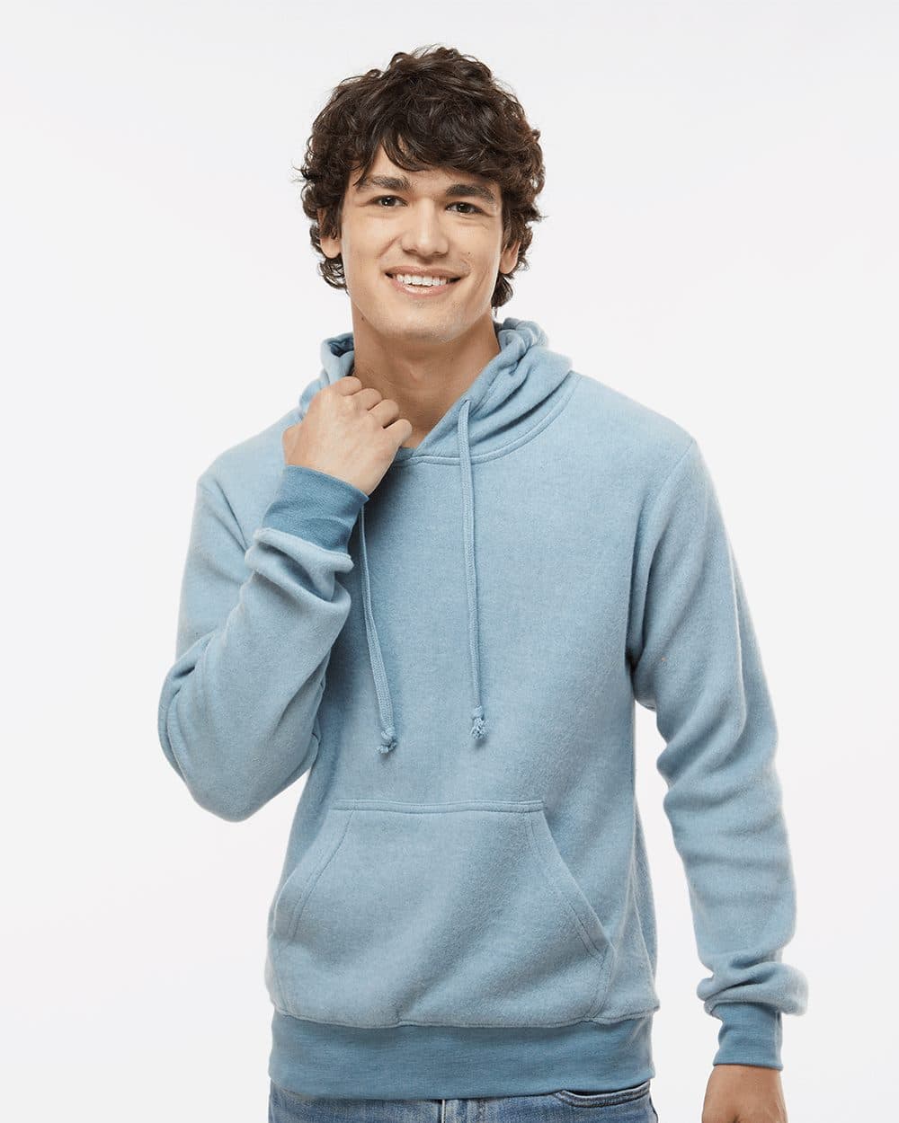 J. America Men's Flip Side Fleece Hooded Sweatshirt - Image 1