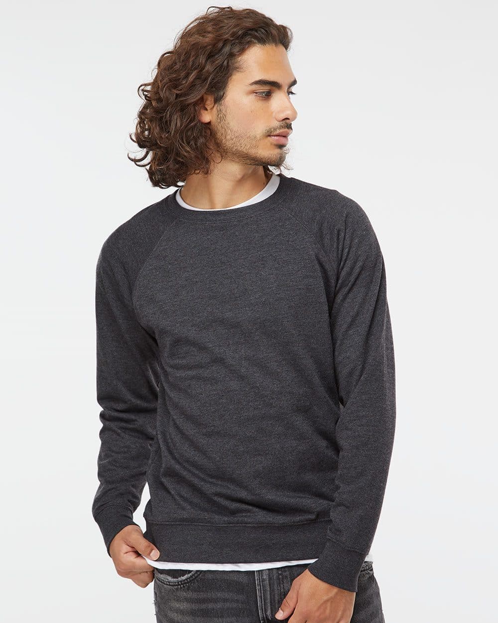 Independent Trading Co. Unisex Icon Lightweight Loopback Terry Crewneck Sweatshirt - Image 1