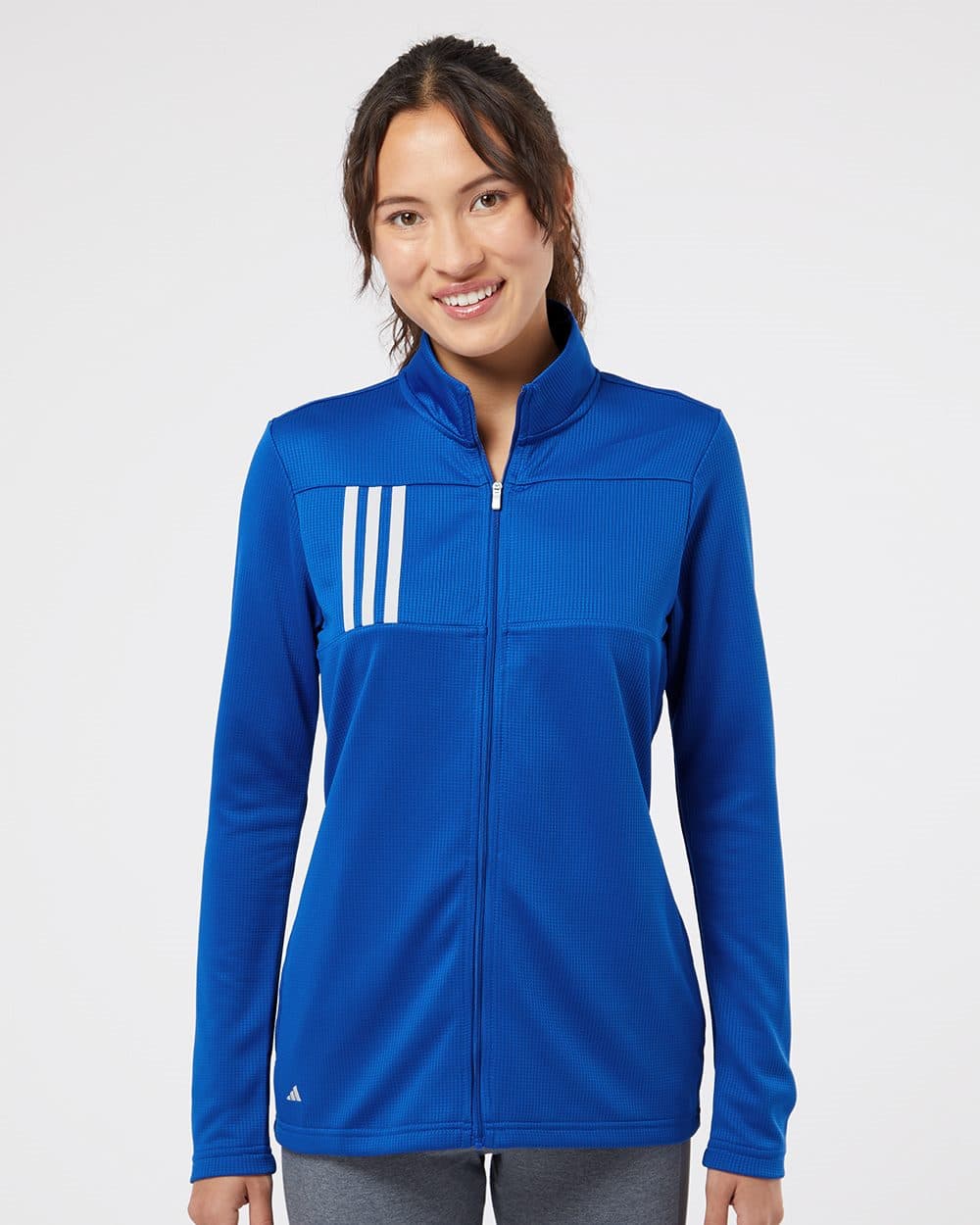 Adidas Women's 3-Stripes Double Knit Full-Zip Jacket - Image 1