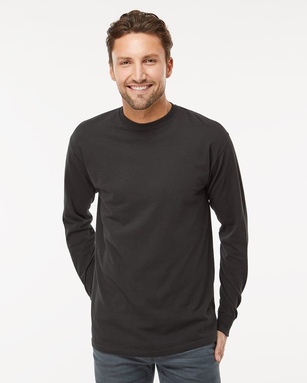 M&O Unisex Gold Soft Touch Long Sleeve T-Shirt - Image 1