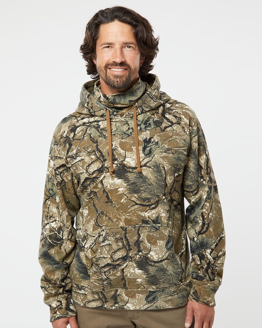 J. America Men's Gaiter Fleece Hooded Sweatshirt - Image 1