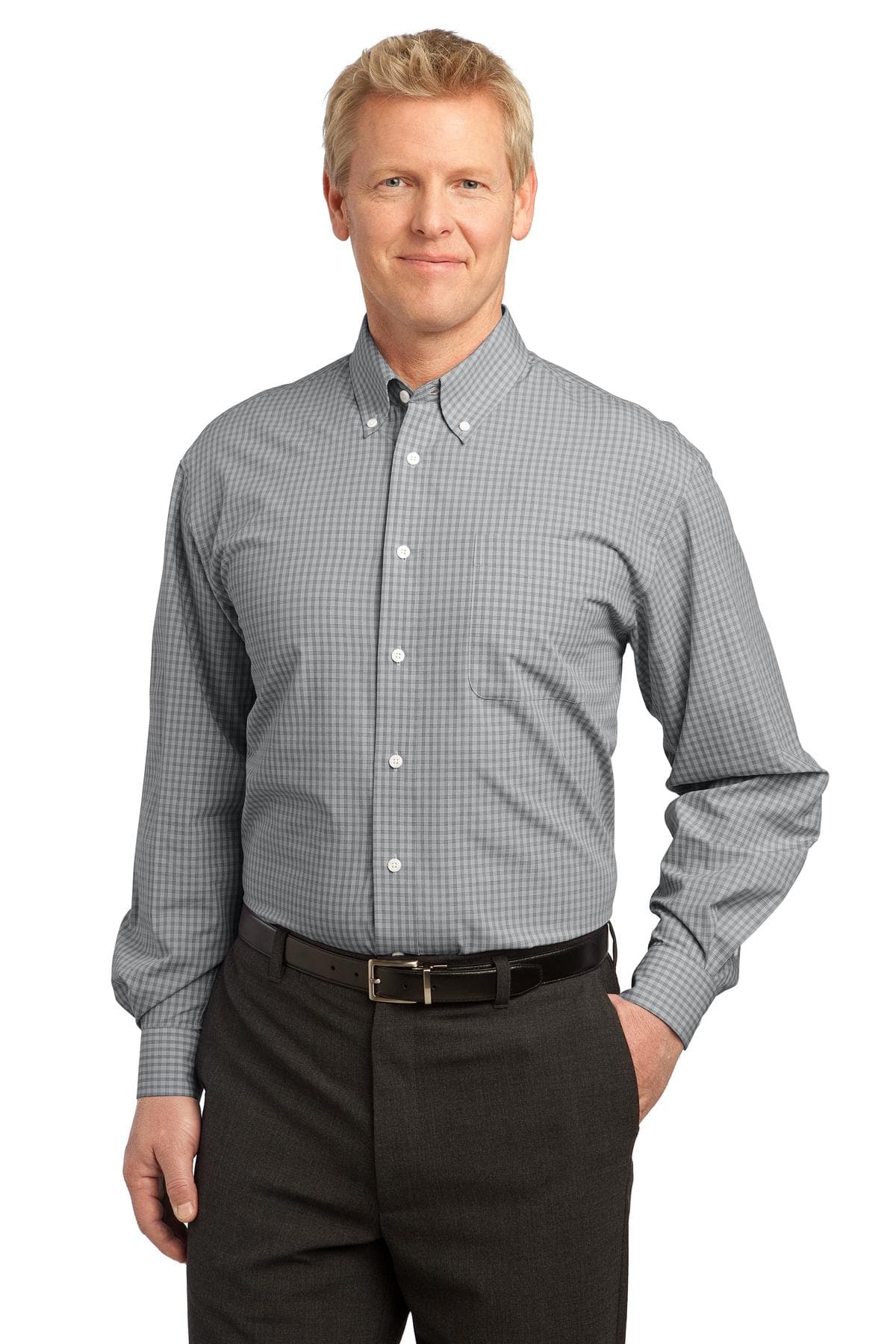 Port Authority ® Plaid Pattern Easy Care Shirt. S639 thumbnail 2