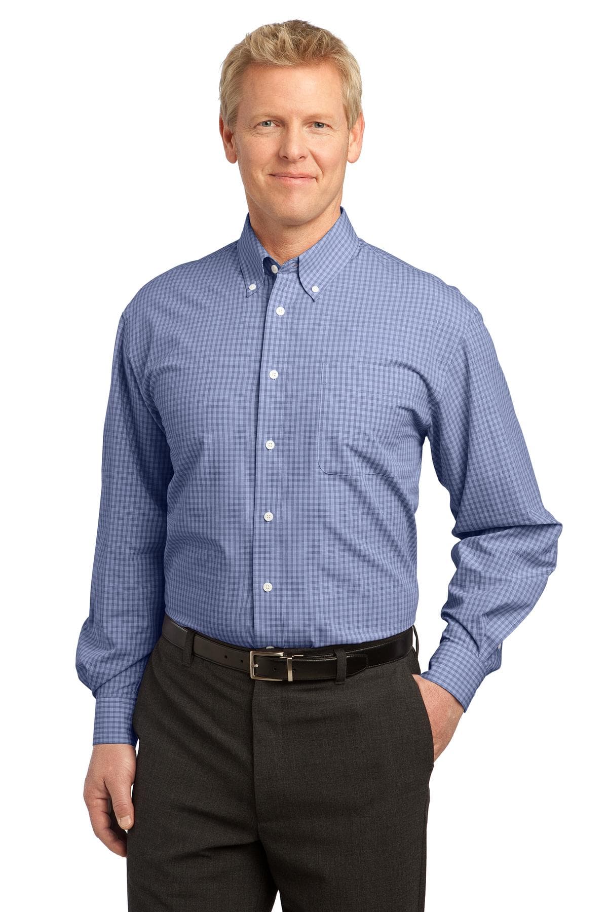Port Authority ® Plaid Pattern Easy Care Shirt. S639 thumbnail 3