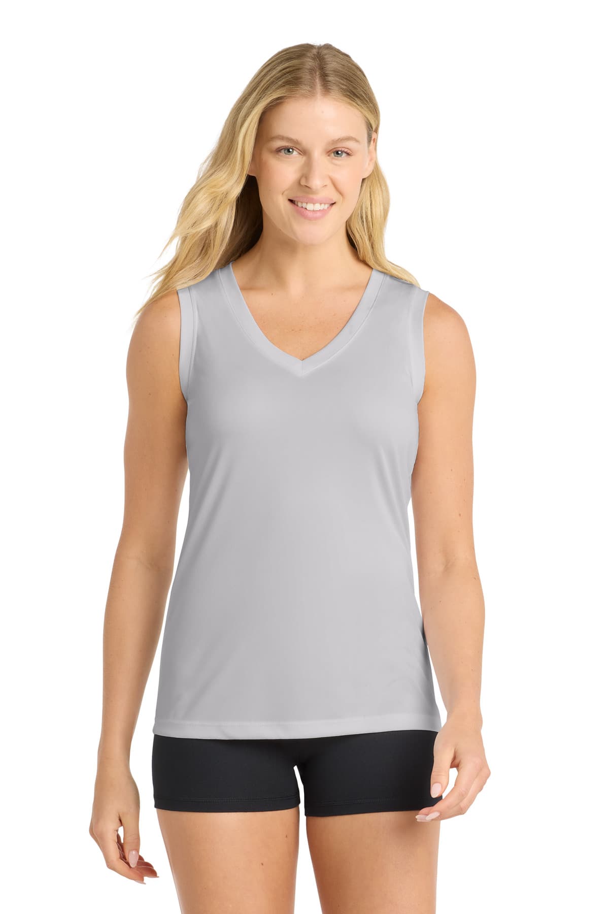 Sport-Tek ® Women's Sleeveless PosiCharge ® Competitor V-Neck Tee. LST352 thumbnail 3