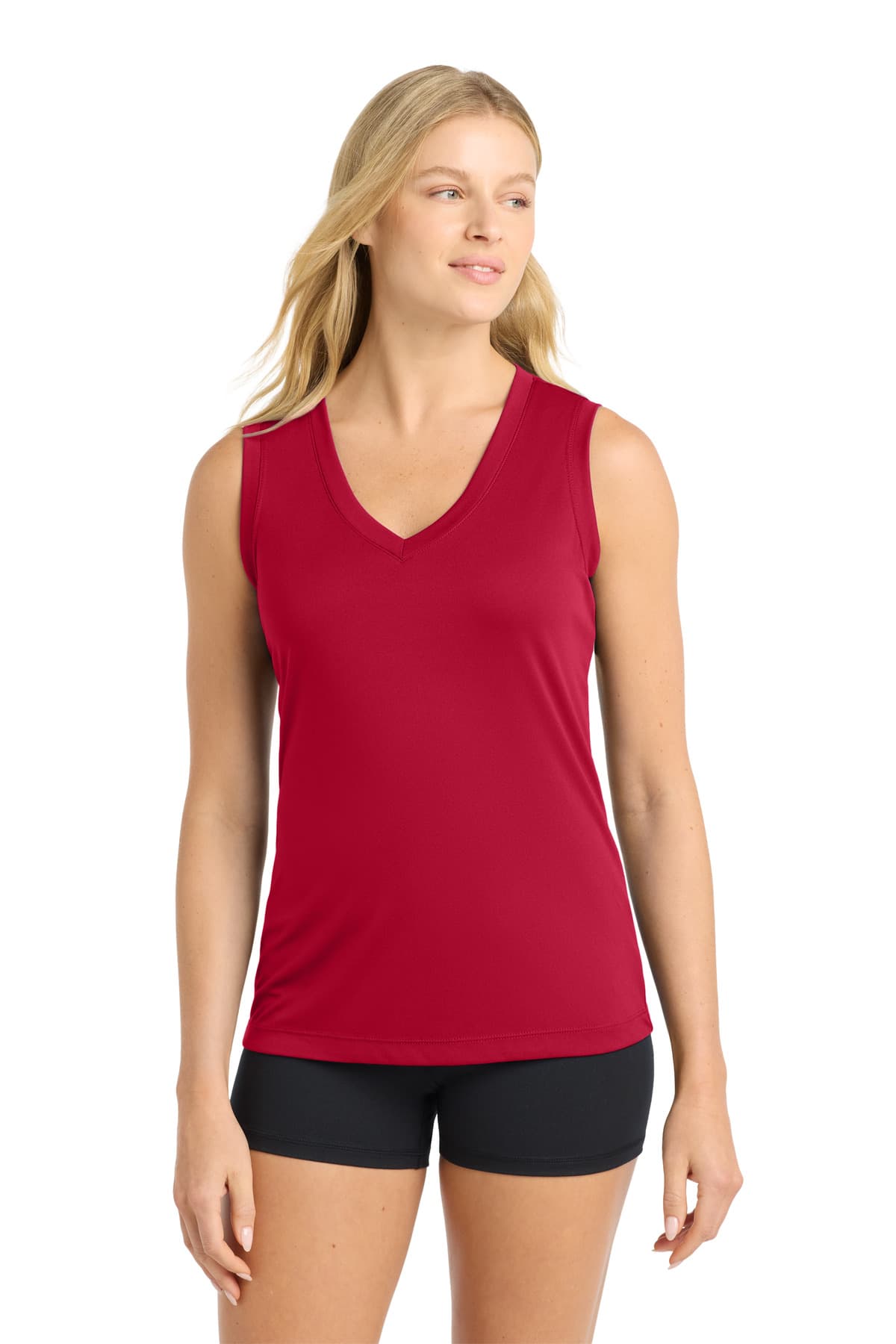 Sport-Tek ® Women's Sleeveless PosiCharge ® Competitor V-Neck Tee. LST352 thumbnail 4