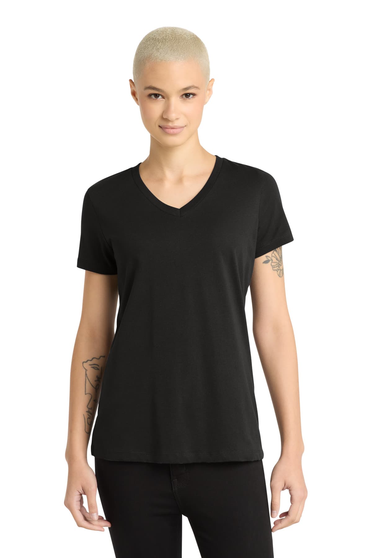 District ® - Women's Perfect Weight ® V-Neck Tee. DM1170L thumbnail 5