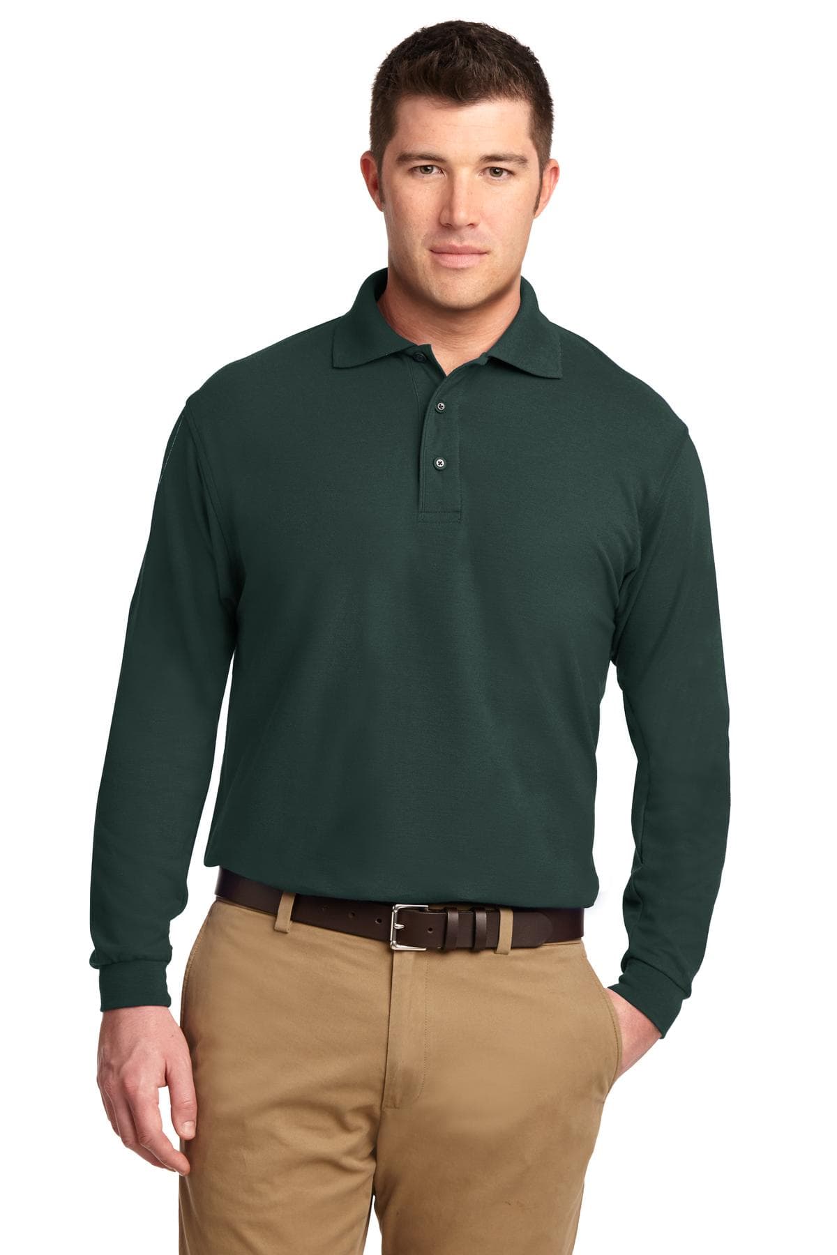 Port Authority ® Silk Touch Long Sleeve Polo. K500LS thumbnail 5