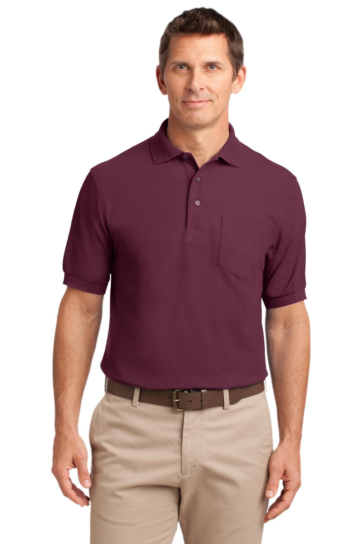 Port Authority ® Silk Touch Polo with Pocket. K500P thumbnail 4