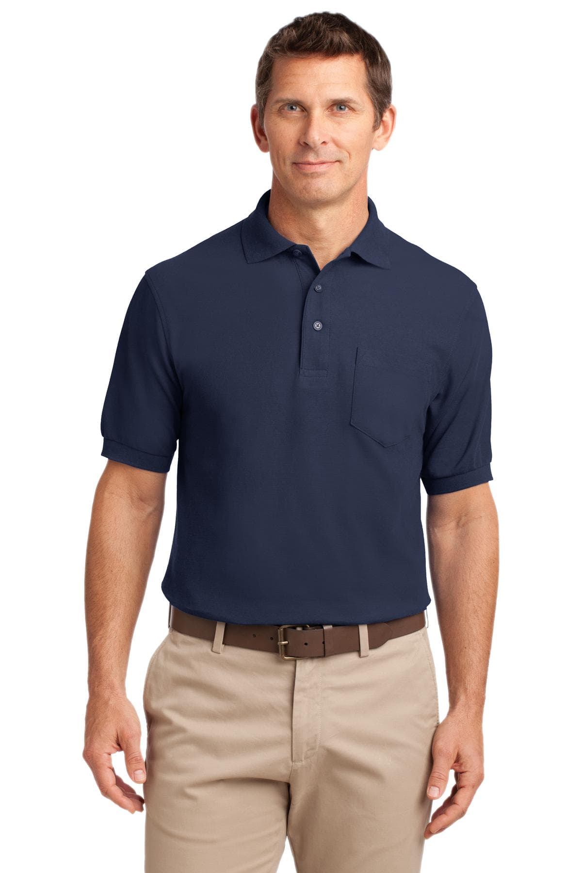 Port Authority ® Silk Touch Polo with Pocket. K500P thumbnail 3