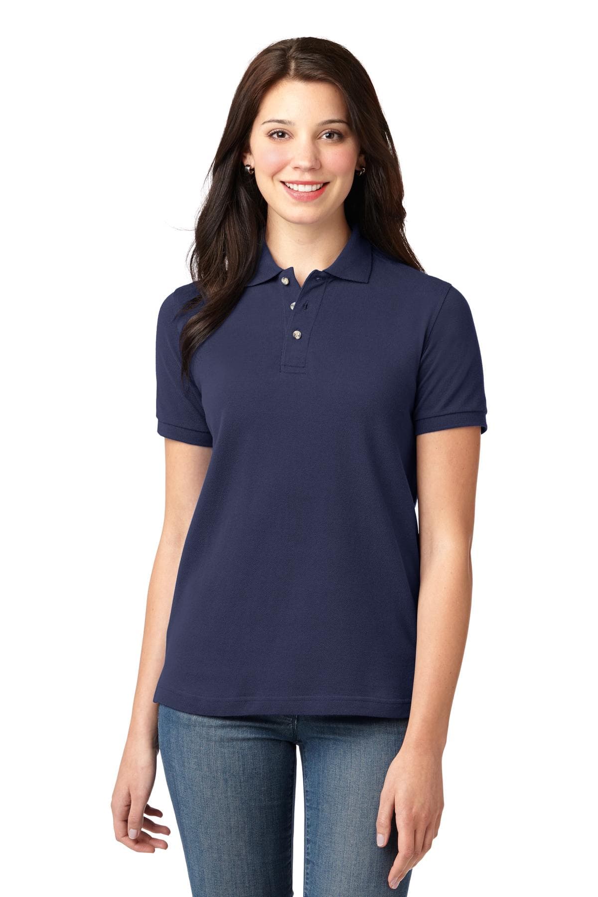 Port Authority ® Women's Heavyweight Cotton Pique Polo. L420 thumbnail 2