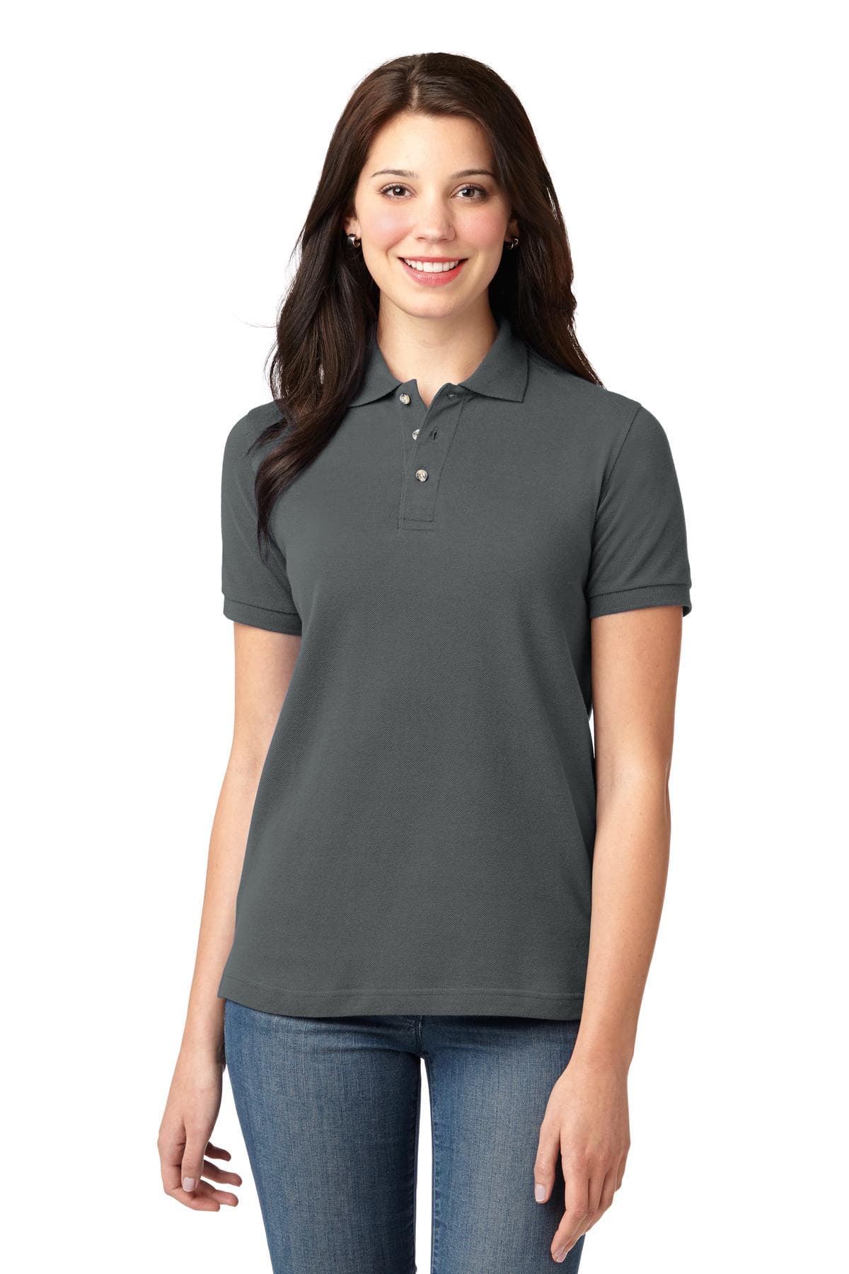 Port Authority ® Women's Heavyweight Cotton Pique Polo. L420 thumbnail 4