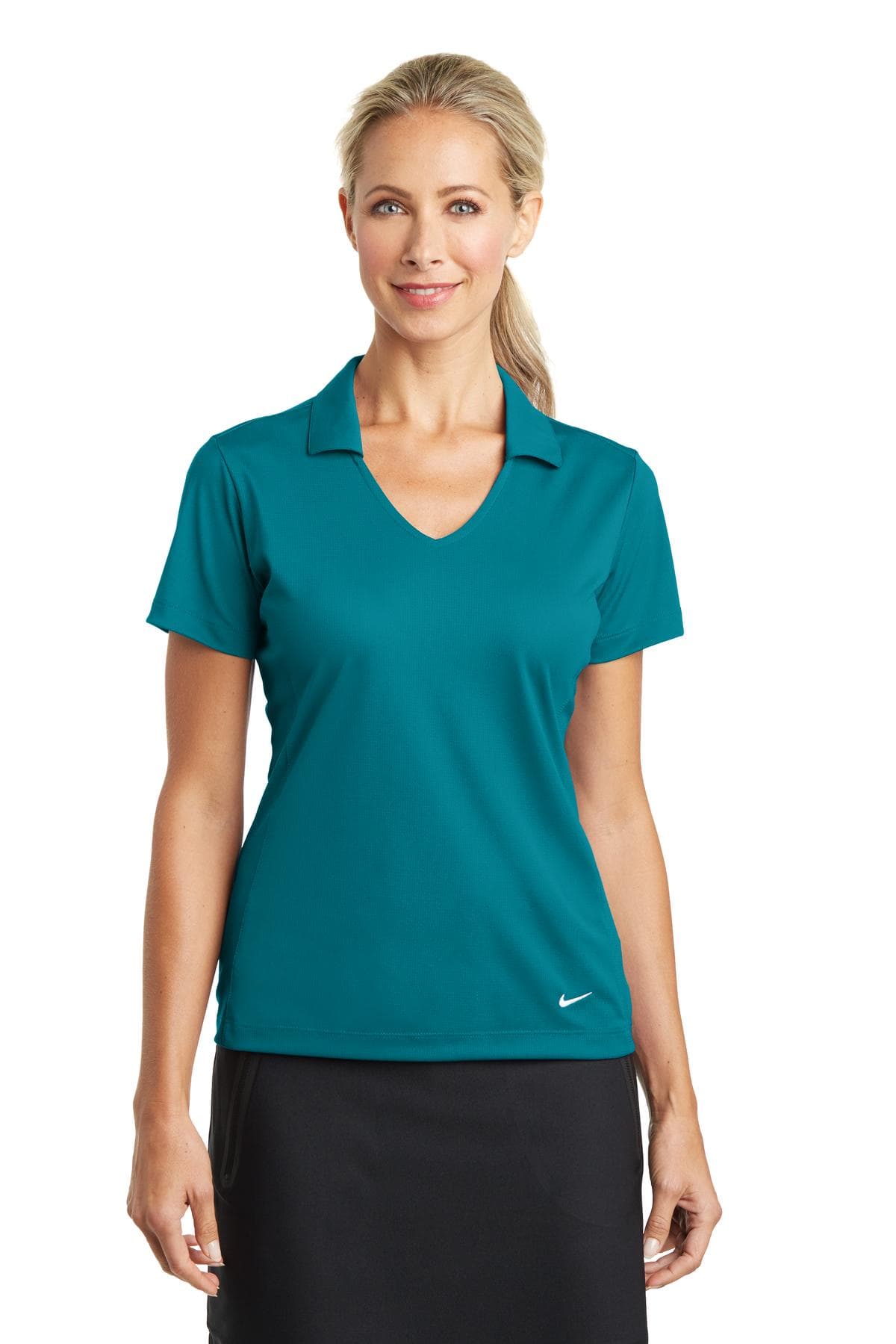 Nike Women's Dri-FIT Vertical Mesh Polo. 637165 thumbnail 2