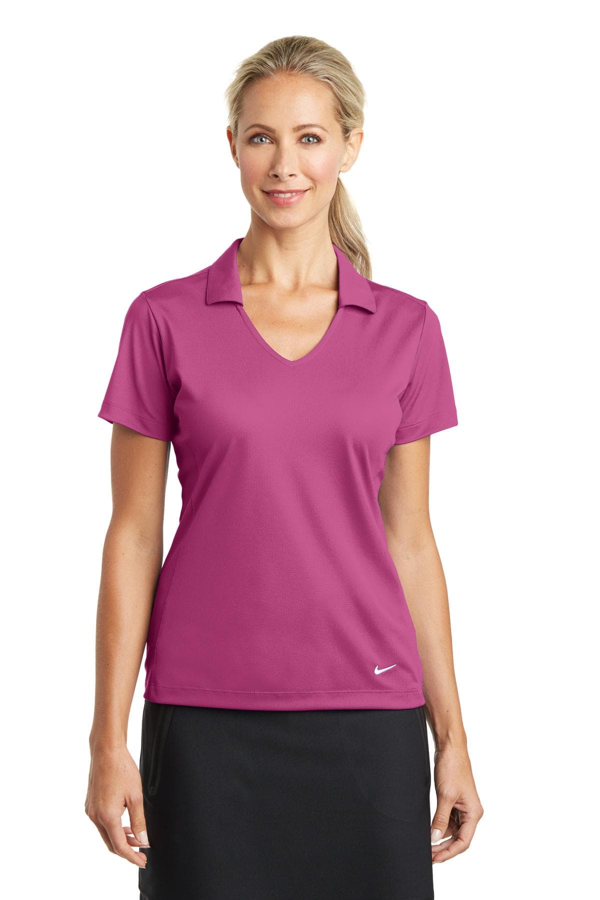 Nike Women's Dri-FIT Vertical Mesh Polo. 637165 thumbnail 3