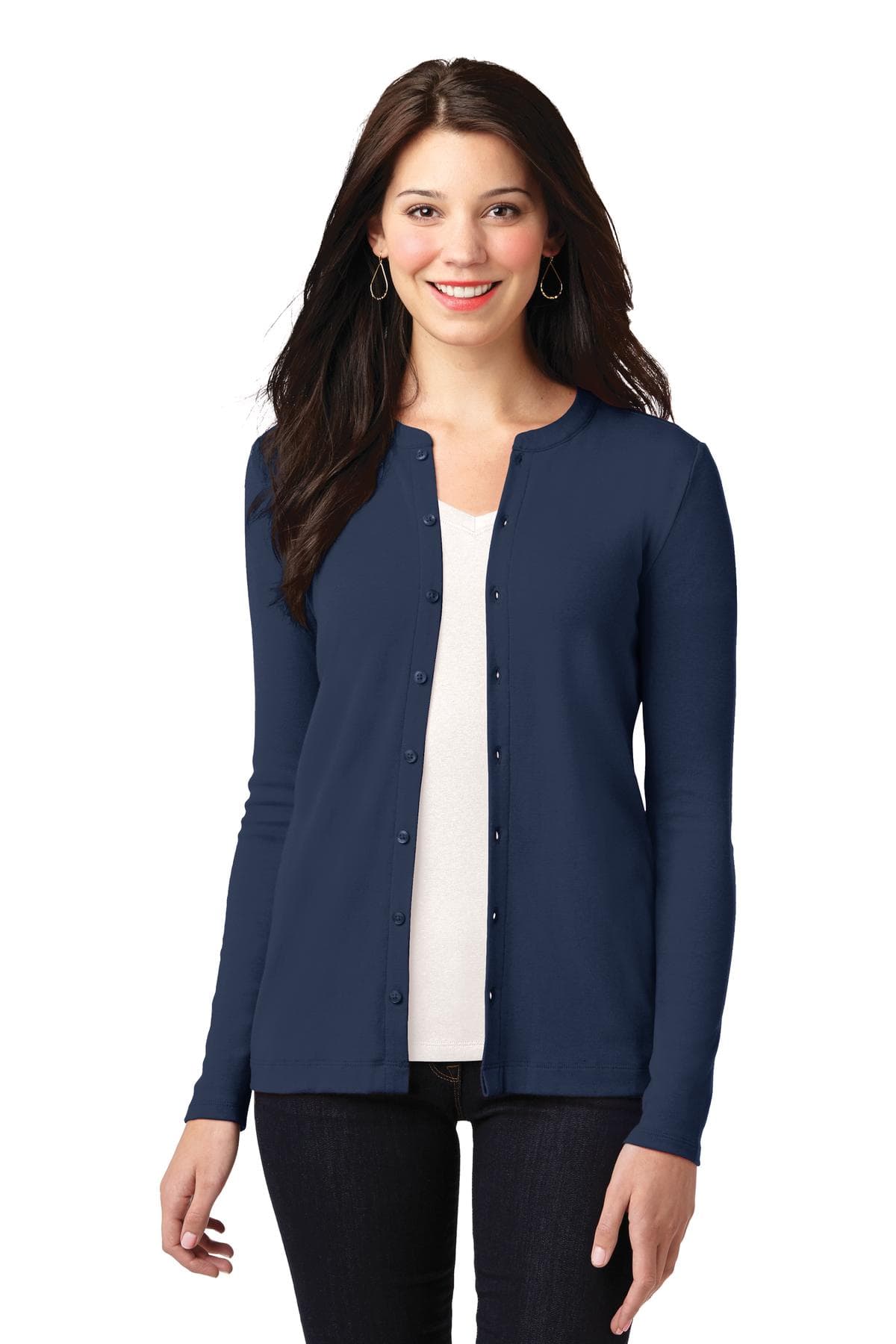 Port Authority ® Women's Concept Stretch Button-Front Cardigan. LM1008 thumbnail 3