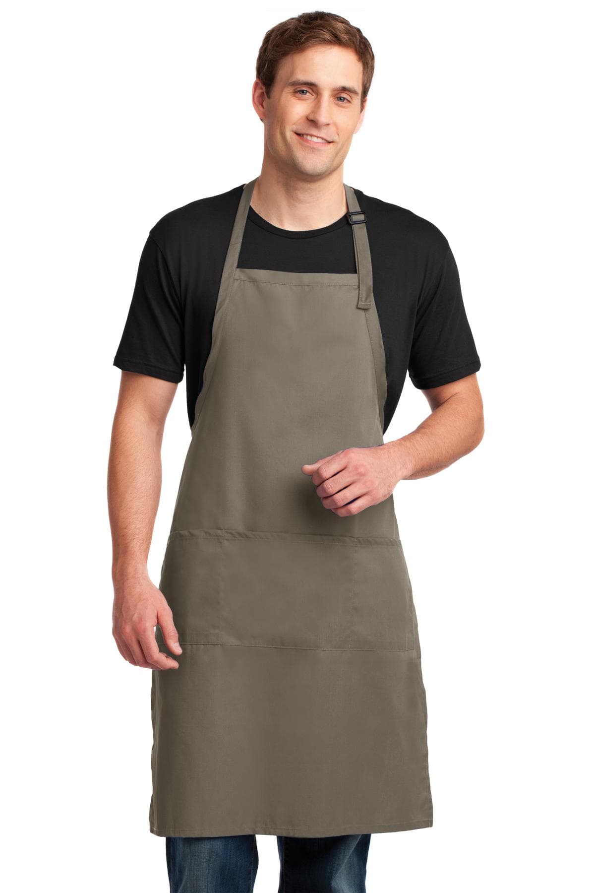 Port Authority ® Easy Care Extra Long Bib Apron with Stain Release. A700 thumbnail 3