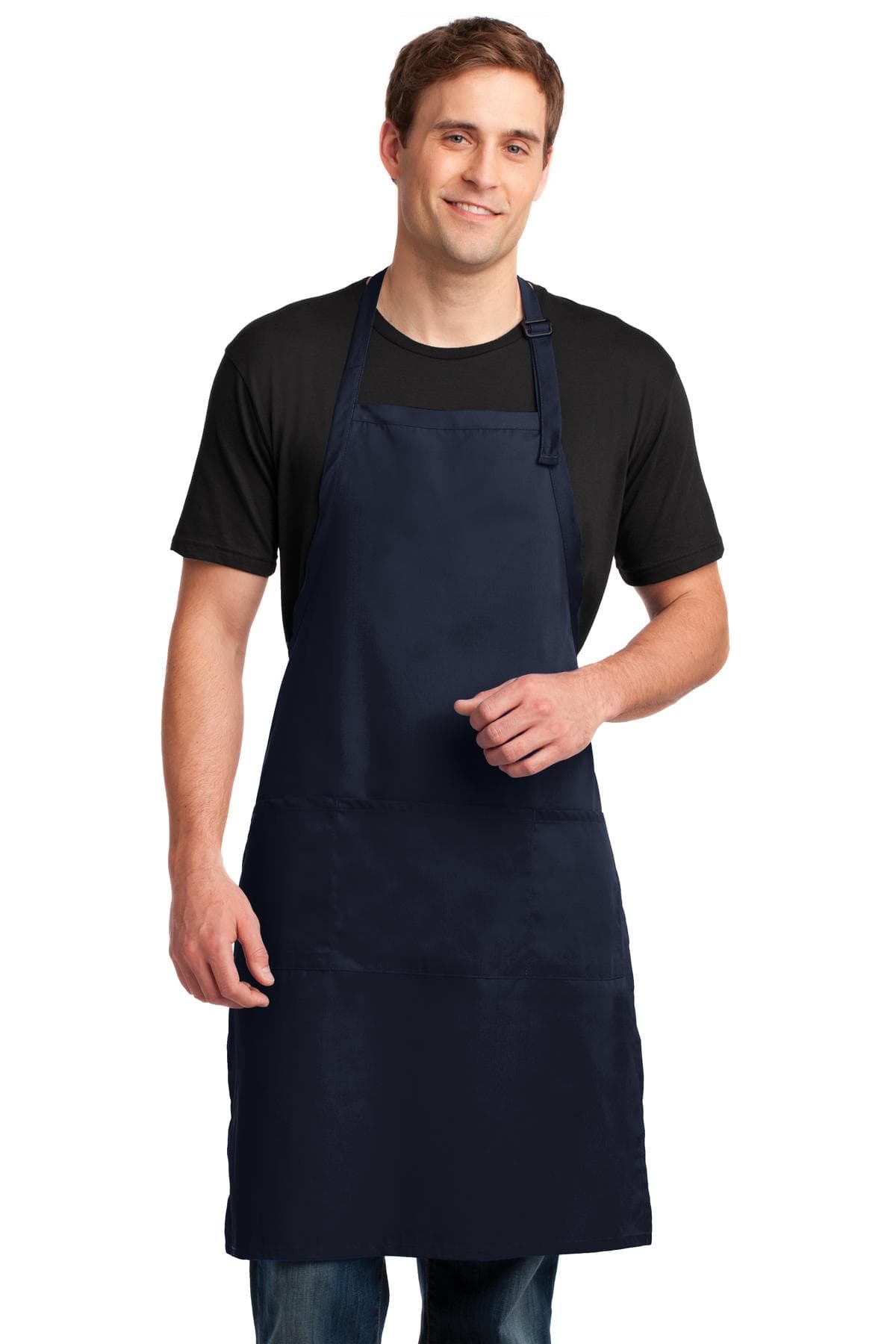 Port Authority ® Easy Care Extra Long Bib Apron with Stain Release. A700 thumbnail 4