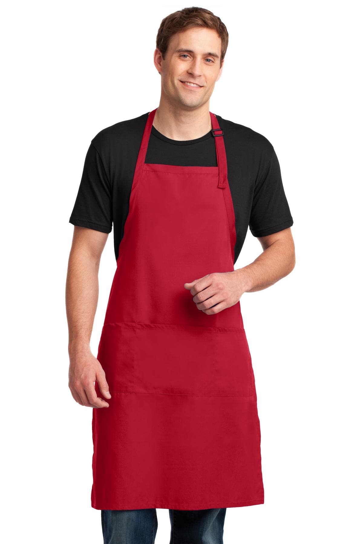Port Authority ® Easy Care Extra Long Bib Apron with Stain Release. A700 thumbnail 5