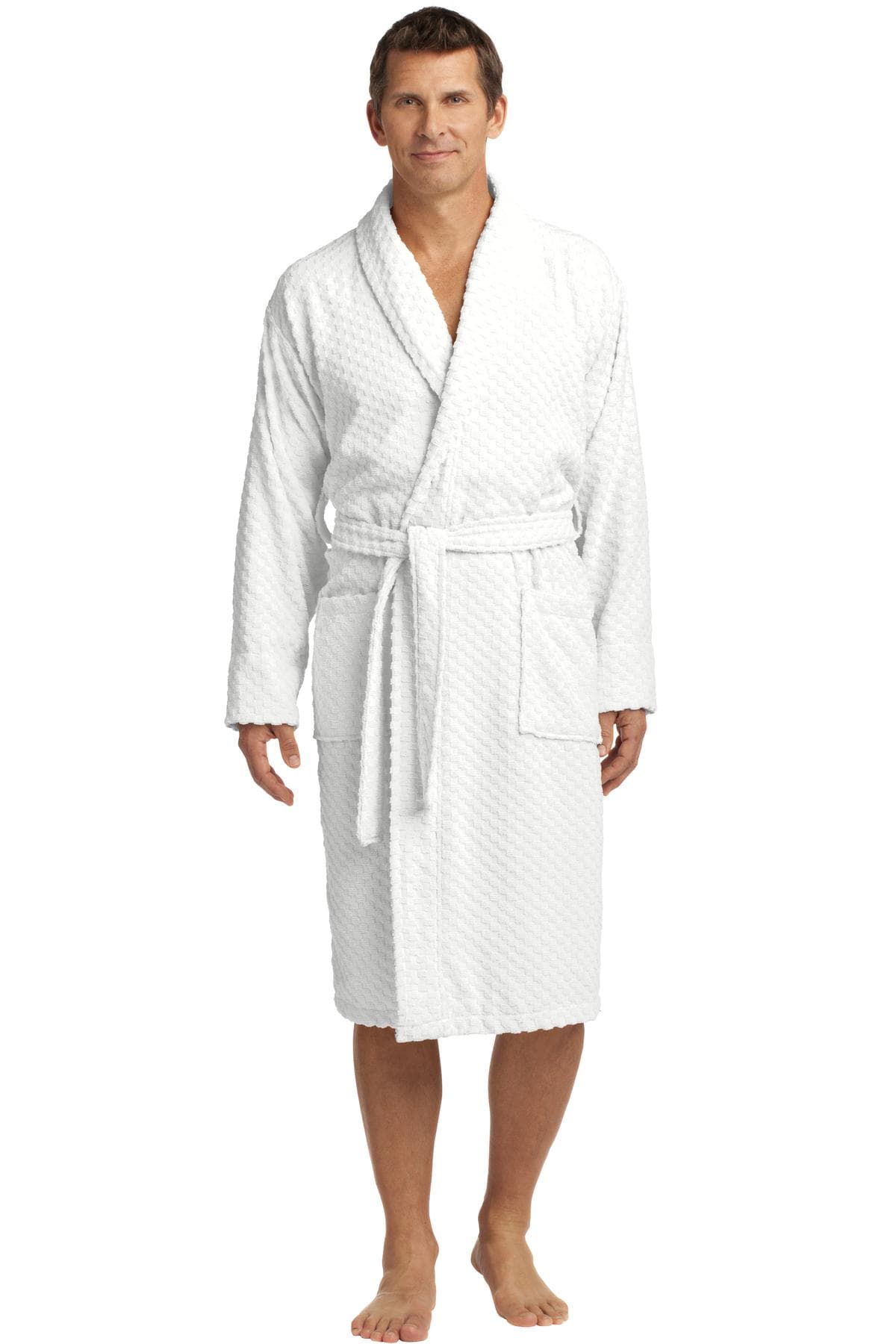 Port Authority ® Checkered Terry Shawl Collar Robe. R103 thumbnail 2