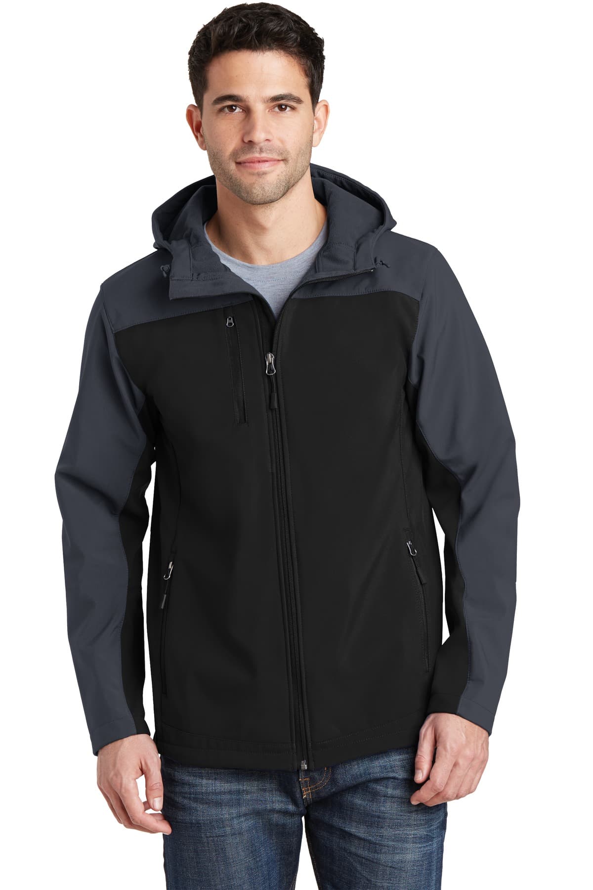Port Authority ® Hooded Core Soft Shell Jacket. J335 thumbnail 2