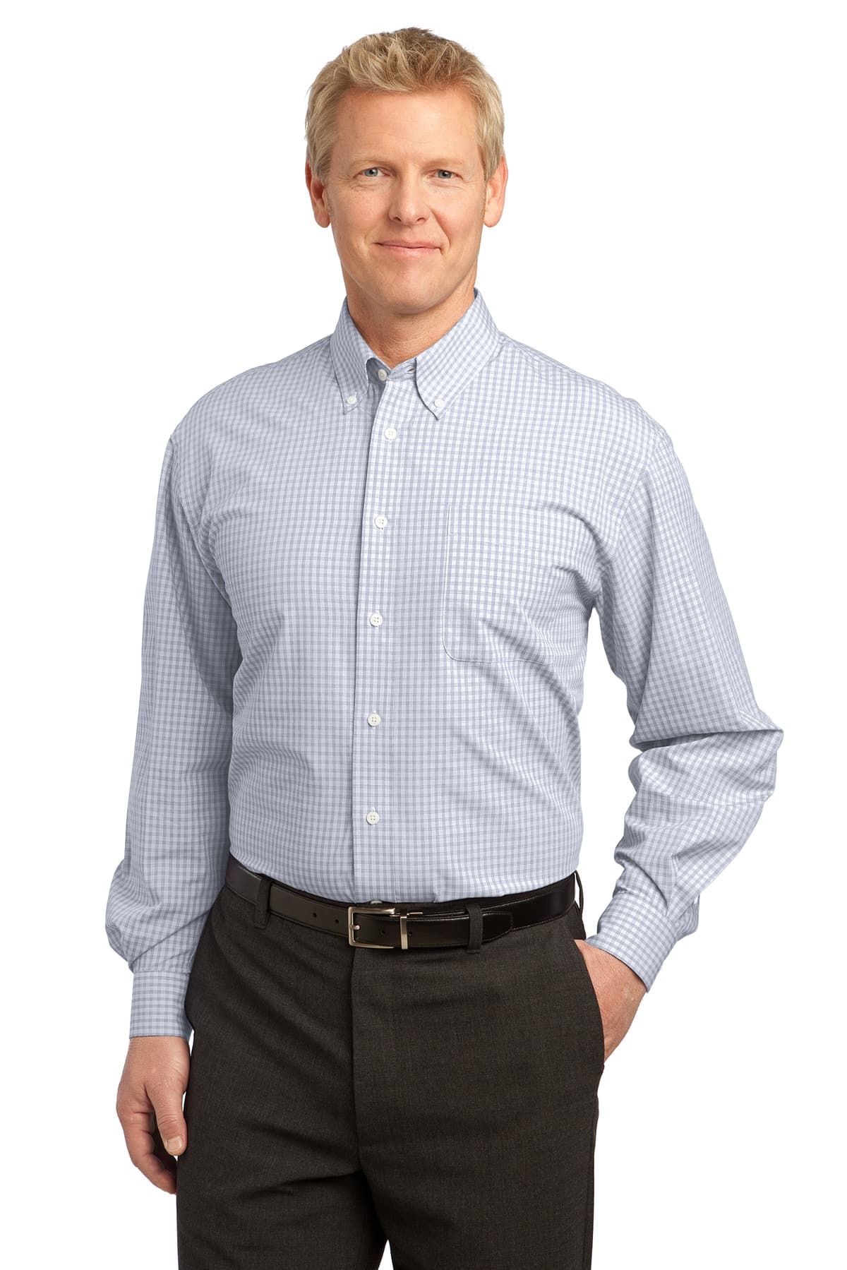 Port Authority ® Plaid Pattern Easy Care Shirt. S639 thumbnail 4