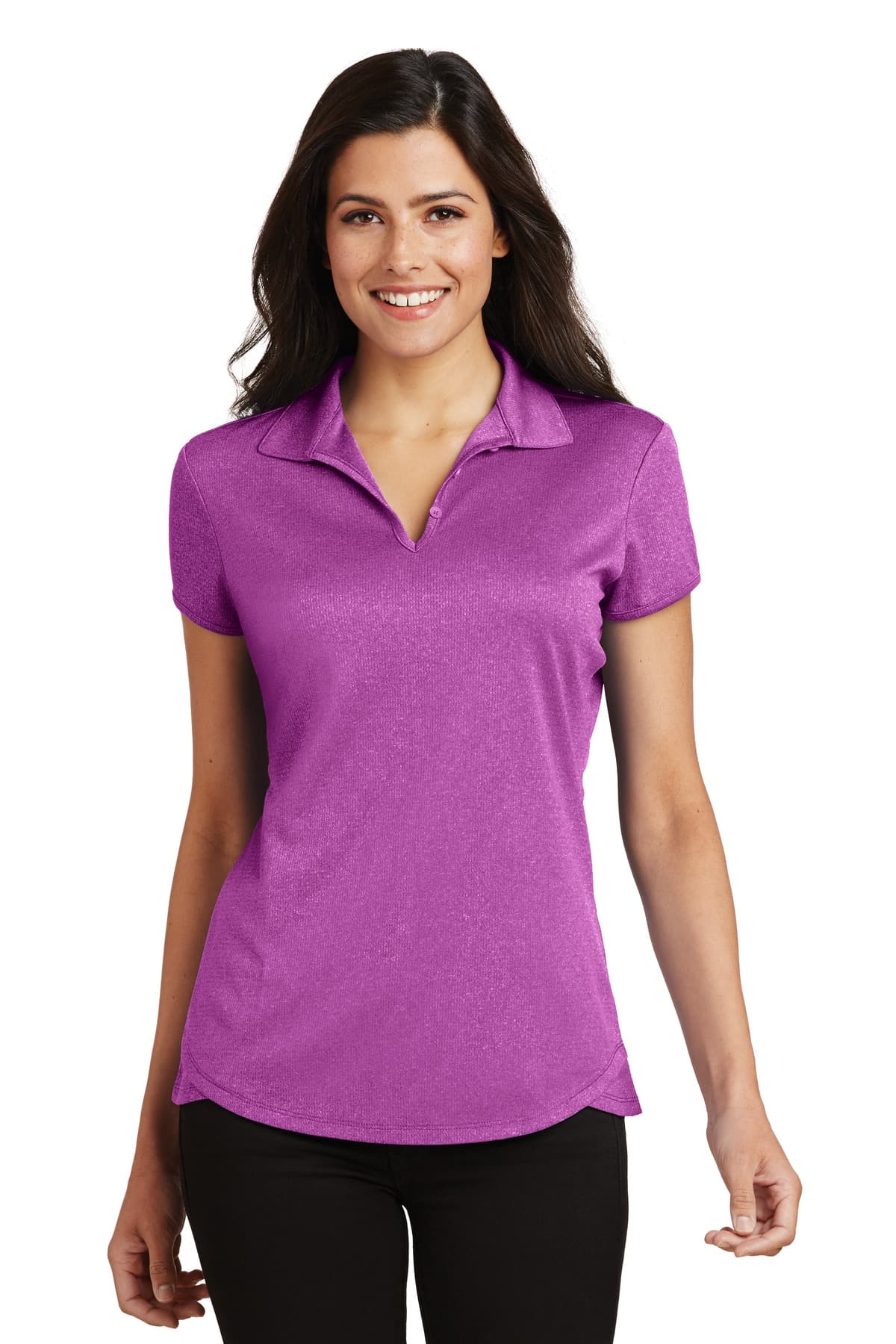 Port Authority ® Women's Trace Heather Polo. L576 thumbnail 2