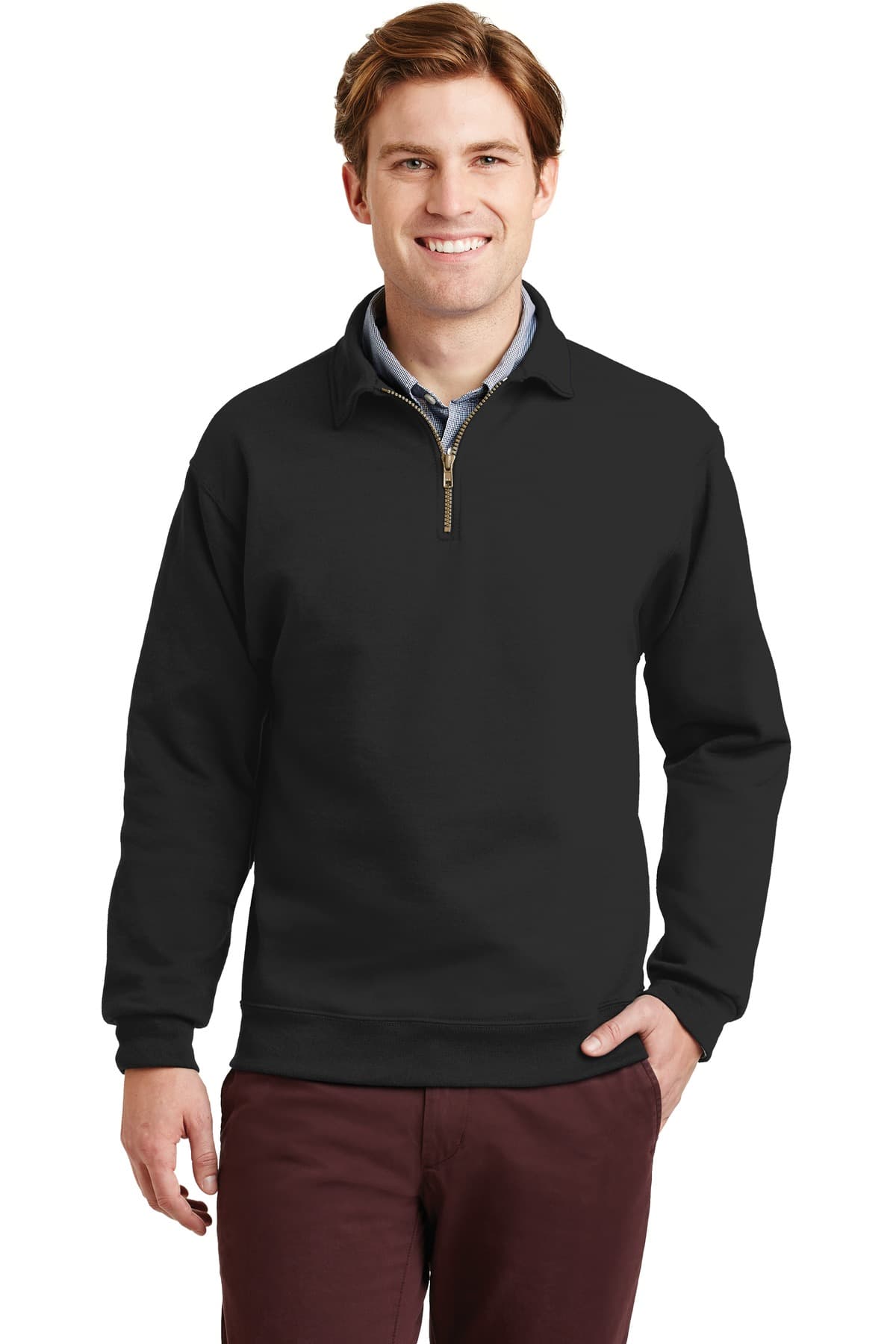 Jerzees ® Super Sweats ® NuBlend ® - 1/4-Zip Sweatshirt with Cadet Collar. 4528M thumbnail 3