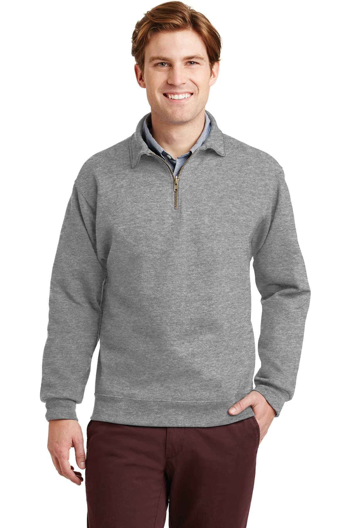 Jerzees ® Super Sweats ® NuBlend ® - 1/4-Zip Sweatshirt with Cadet Collar. 4528M thumbnail 4